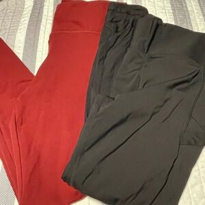 Avia Women's Red and Black Leggins
